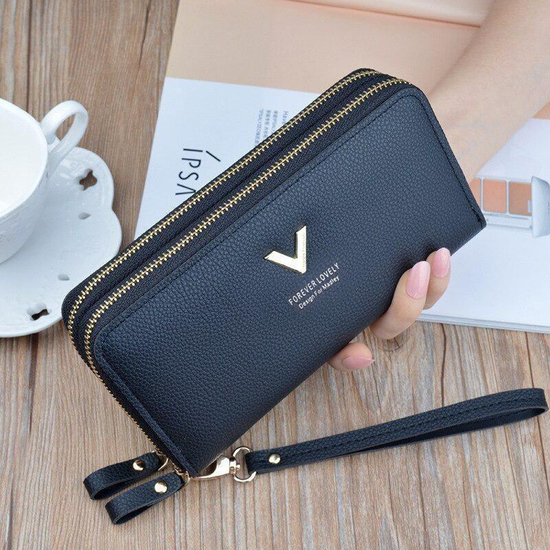 Women Wallets Double Zipper Long Large Capacity Female Purses Phone Pocket Card Holder Cartera Mujer