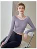 Women's Summer Yoga Top: Long Sleeve, Mesh Back, Stylish Fitness Wear