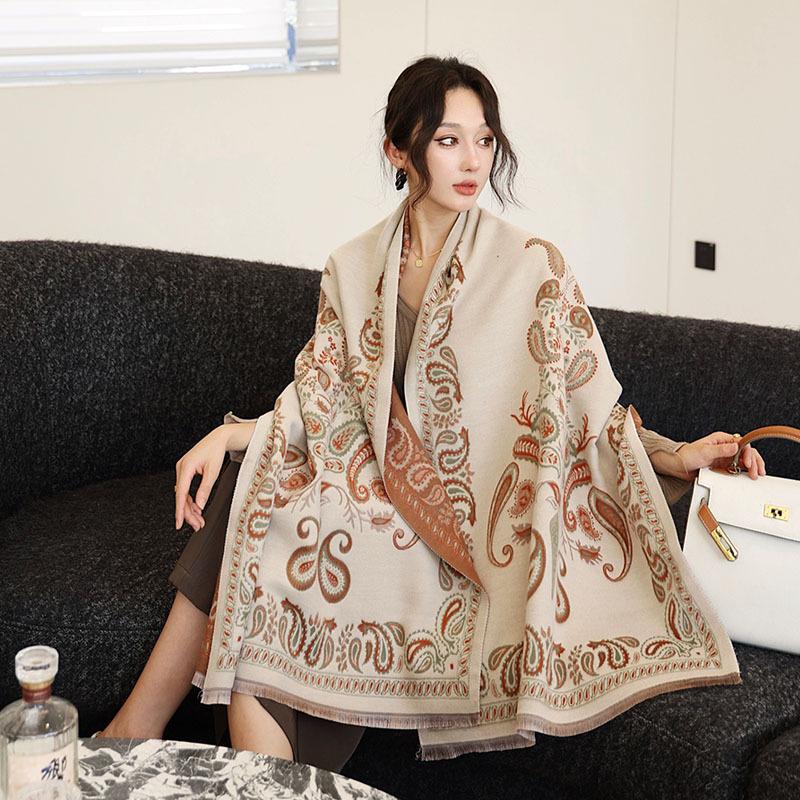 65 * 190 cm Toamnă Și Iarnă Nouă Culoare Solidă Versatil Simplu Imitație Casmir Eșarfă Duble Fețe Eșarfă Călduță Atmosferă Şal