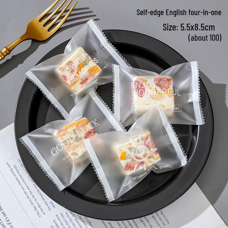 White-Edge English Snowflake Crisp Packaging Bags, 5.5x8.5cm, 500 Pcs