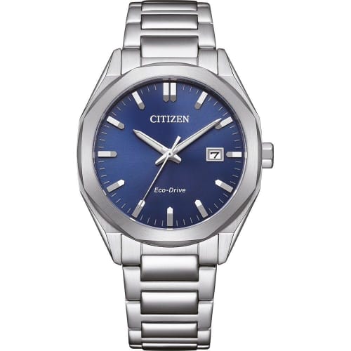 

Citizen Men s Analog Eco-Drive Watch with Stainless Steel Strap, Silver, Modern Design, BM7620-83L