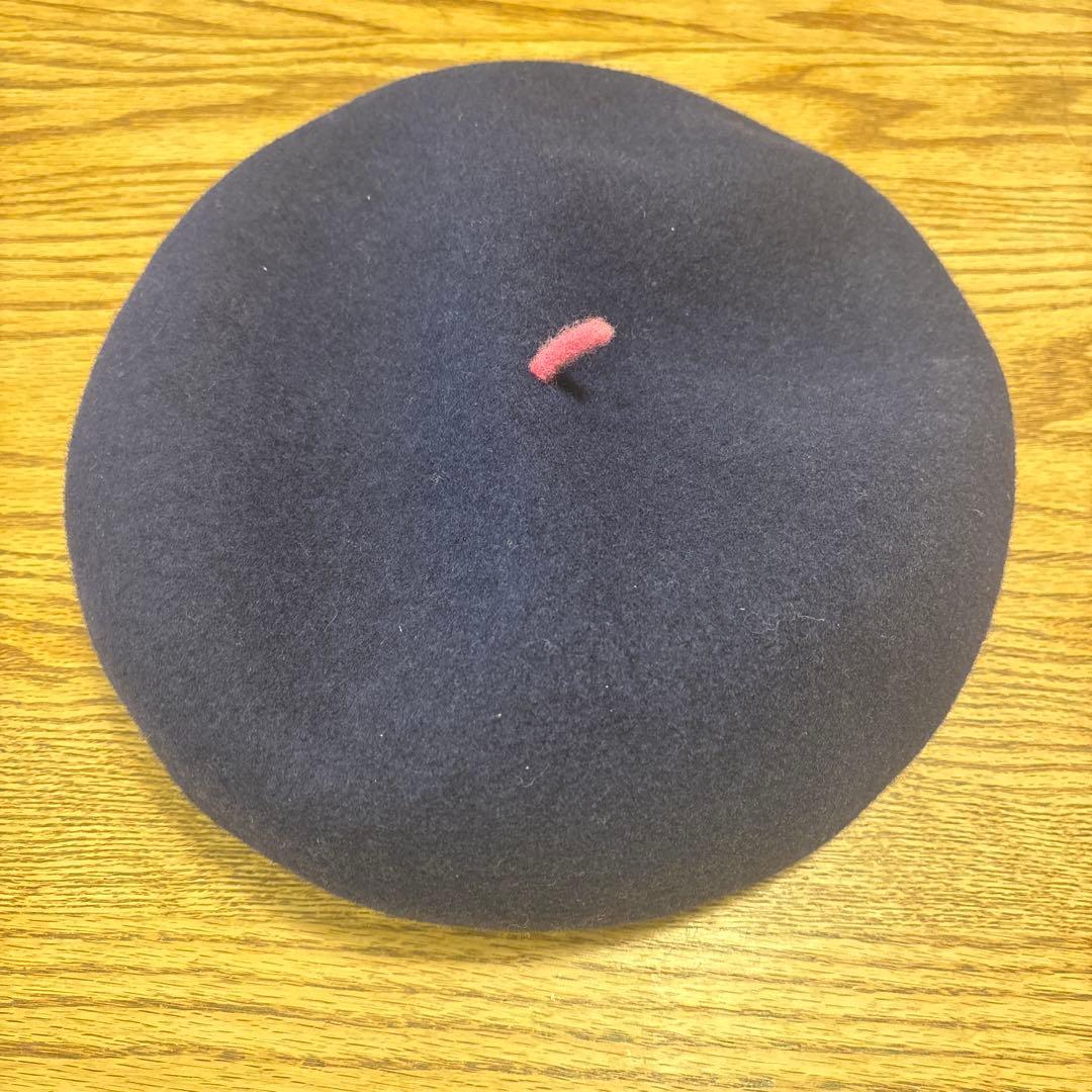 Used BEAMS BOY navy beret