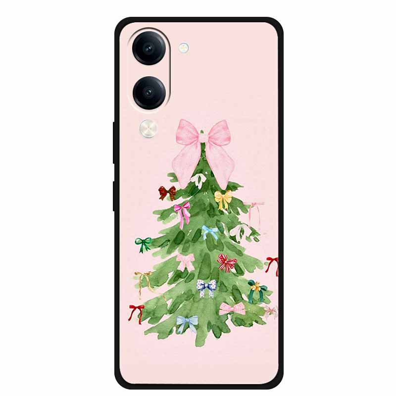 Christmas Case For Vivo Y04 Y04S Y37C Soft Silicone Phone Cover Funda For Vivo Y 04 04S 37C Black TPU Protective Bumper Casing