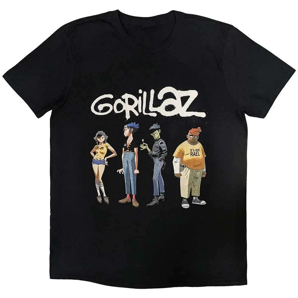 Men s and Women s T-shirts NEW GORILLAZ Band Gift For Fans Cotton Black XXXL