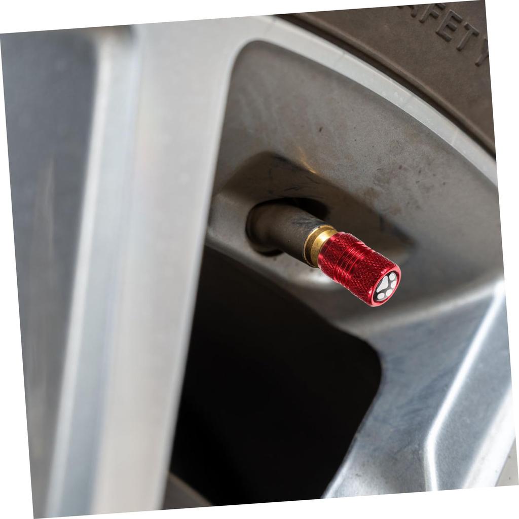 CLISPEED 4pcs Tire Valves Auto Valve Caps Car Valve Stem Caps Tire Caps Kit