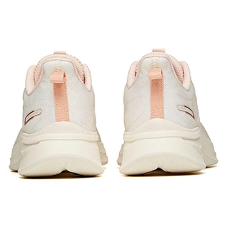 Anta Cushioning Slip Resistant Abrasion Resistant Breathable Lightweight Low top Running Shoes Women's White Pink 122235570S-3