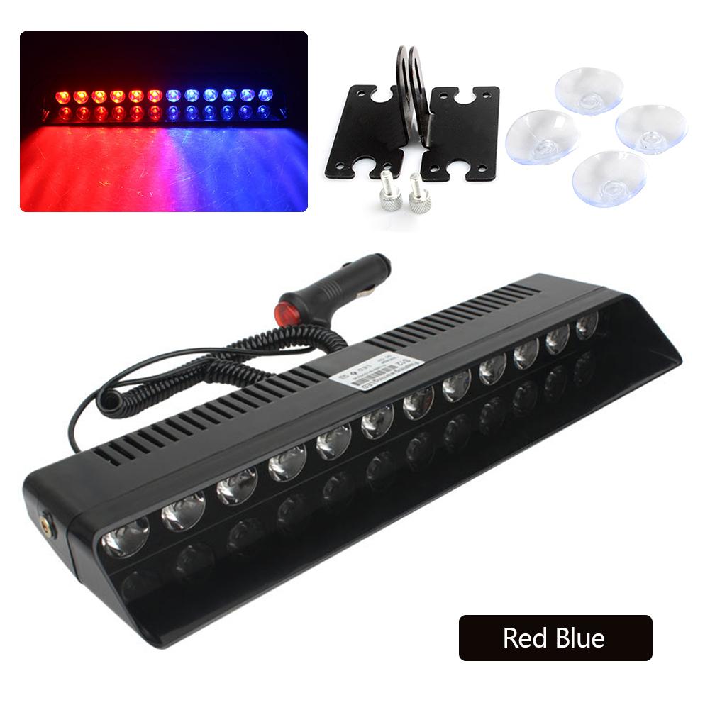 12V Emergency LED Strobe Light Police for Car Truck Red Blue Amber White LED Flasher Beacon Warning Lamp Car Light Assembly