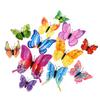 12PCs Fridge Magnets Butterfly Vibrant Color Double-layered Butterfly Wall Stickers Art Deco Crafts For Home Party Decorations