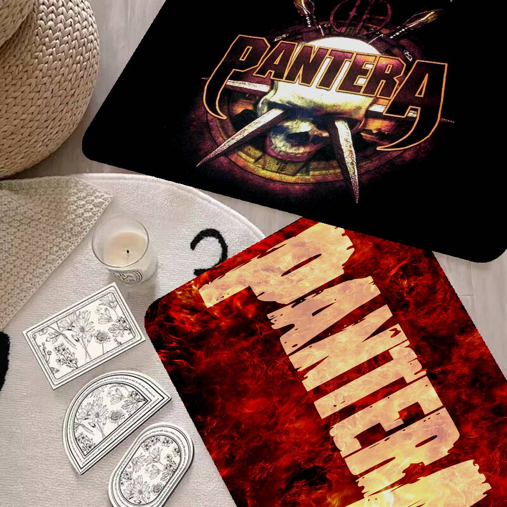 P-Pantera Rock Band Floor Mat Cheaper Anti-slip Modern Living Room Balcony Printed Bedside Mats