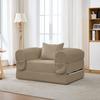 Corduroy Single Sleeper Sofa Convertible, Folding Sofa Bed, Space-Saving Guest Bed, High-Quality Corduroy Fabric, for Living Room, Bedroom, Apartment