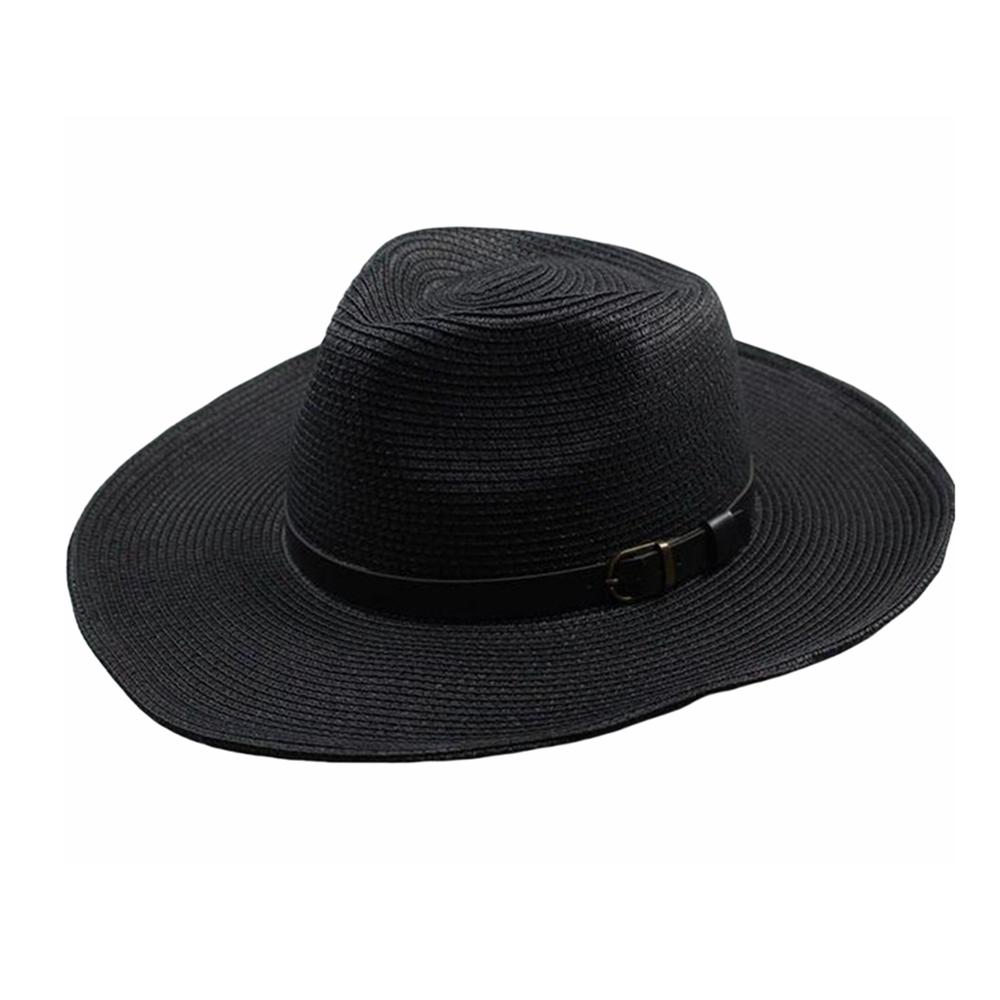 XXL Oversize Straw Sun Hat for Big Head Men Women Wide Brim UV Protection Panama Beach Hat Summer Fedora