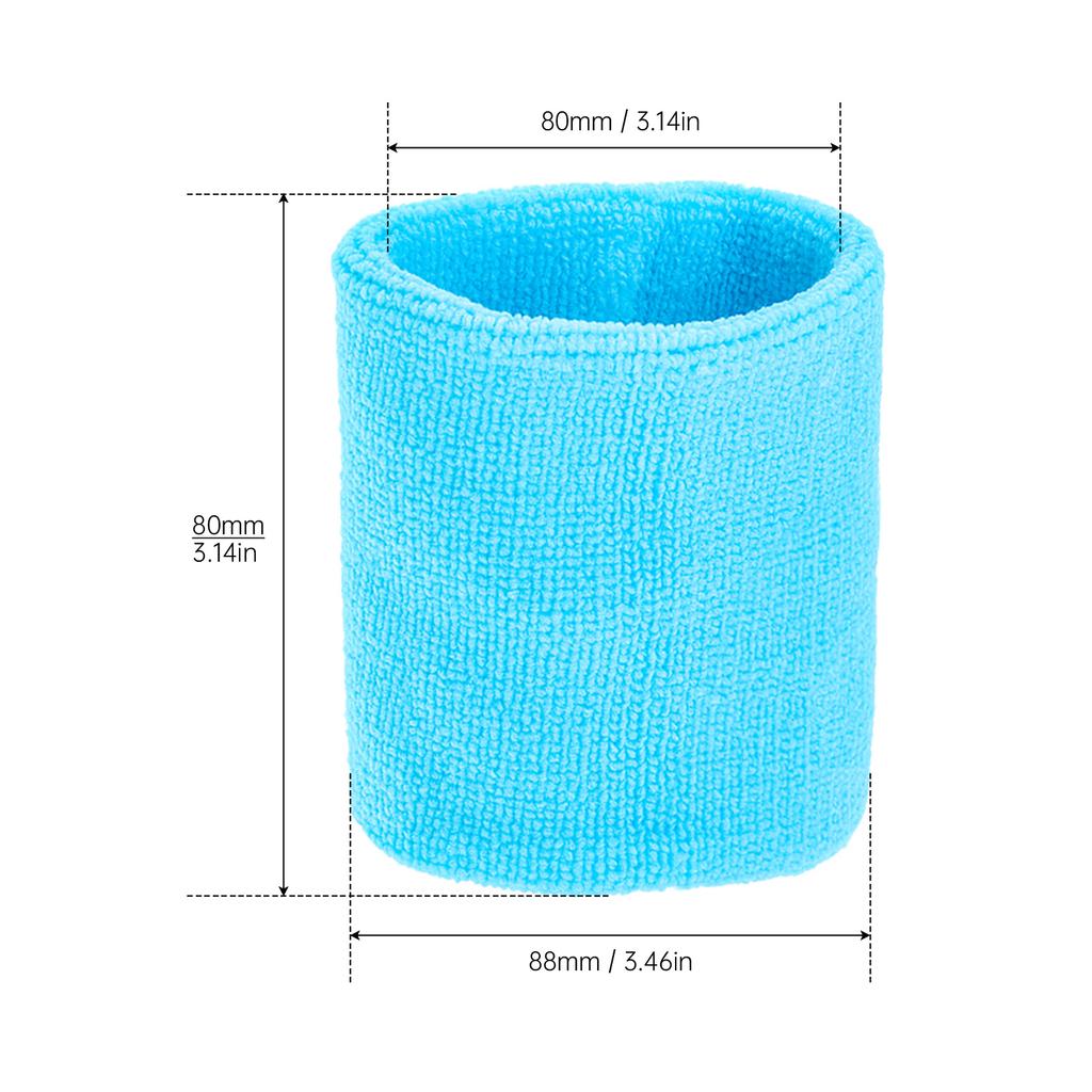 2 Pack High Elastic Sweat Wristbands Set, Fashion Moisture Wicking Breathable Sports Sweatbands for Daily Workout Running Fitness Outdoor Activities