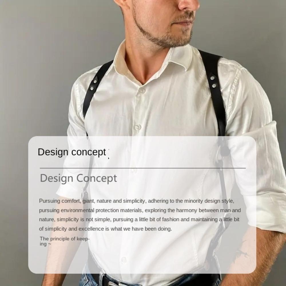 Verstellbare Herren-Korsett-Hosenträger PU-Körpergeschirr Bekleidungszubehör Taillenaccessoires