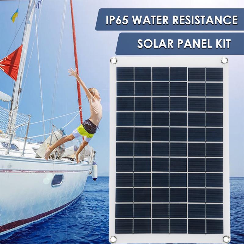 100W 18V/5V Boat Charger Outdoor Battery Supply Solar Panel Kit Solar Cell USB Solar Panel with Controller For Car Yacht Battery
