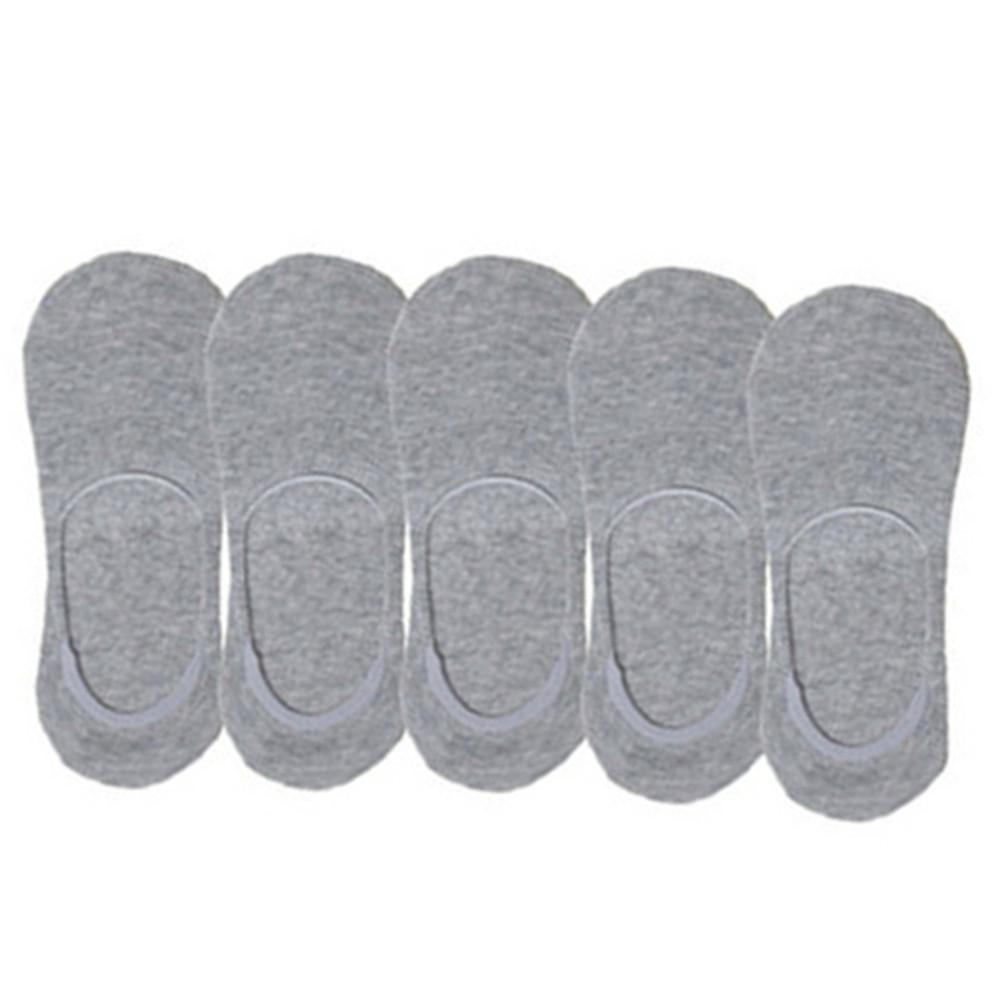 Follow The Foot Sport Socks Men Running Invisible Socks Men 5 Pair Anti Slip Socks Men Silicone Solid Color Unisex Summer Socks