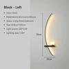 Modern LED Wall Lamp Minimalist Stripe Wall Sconce Black Gold Decorative For Bedroom Bedside Study Home Indoor Lighting Lusters