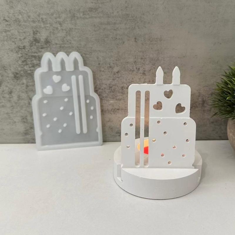 Cake/Bird Candlestick Silicone Mold Candle Base Mould Decorative Candle Holder Mold Ornament Home Decorations Mould
