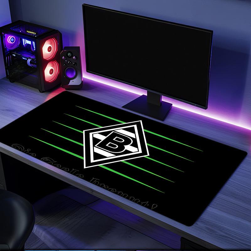 Green And Silver Abstract Mouse Pad, Rubber Base, Mouse Pad for Gamers and Office Use, Gaming Desk , Easy To Clean Mat Christmas fan gifts