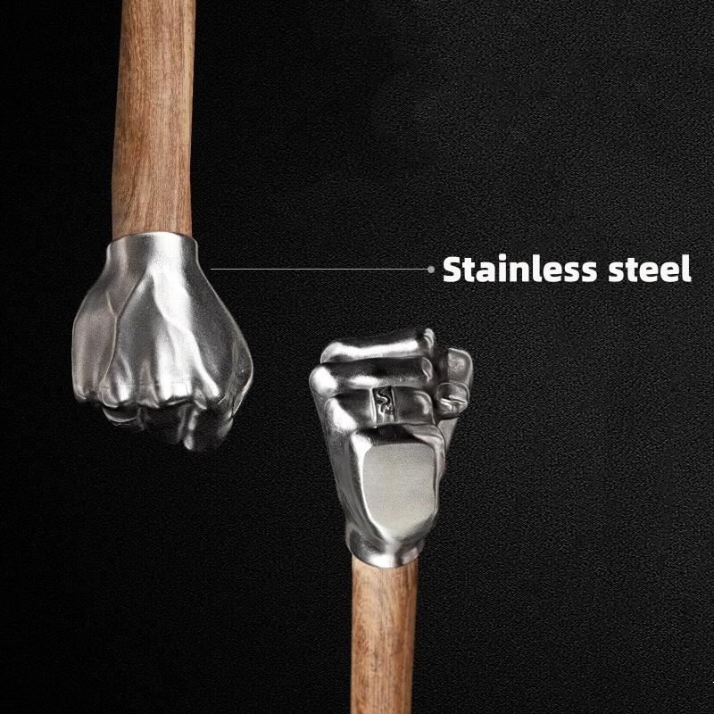 Nerezová multifunkční kladiva pro montáž do vozidla s dřevěnou rukojetí, design Železná pěst, pro nářadí a železářské zboží