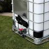 1000 Liter IBC Water Tank with S60x6 Adapter Valve and 3/4" Faucet, Food Grade PE, Portable Large Outdoor Water Storage Container