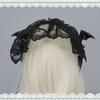 Carnivals Party Nun Veil Bowknot Shape Hairband Pleated Lace Brims Headbands Cosplay Nun Hair Hoop for Adult Teens