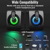 Home office computer speaker with microphone stereo 3.5mm AUX  RGB colorful light computer speaker suitable for desktop laptops