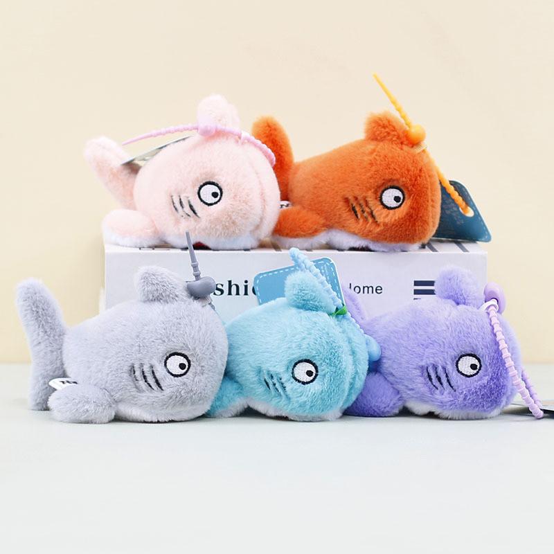 Adorable Shark Plush Keychain Cute Cartoon Shark Stuffed Toy Bag Charm Machine Doll