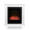 Dekorativní krb - Classic Fire - Lugano - 1800W - Bílý - LED elektrické ohniště