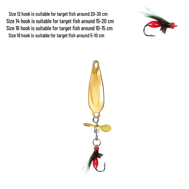 

Micro Lure Sequin Iron Plate Casting & Fly Fishing Hook Set for Minnow, White Stripe, and Crucian Carp in Freshwater 3.5g #16