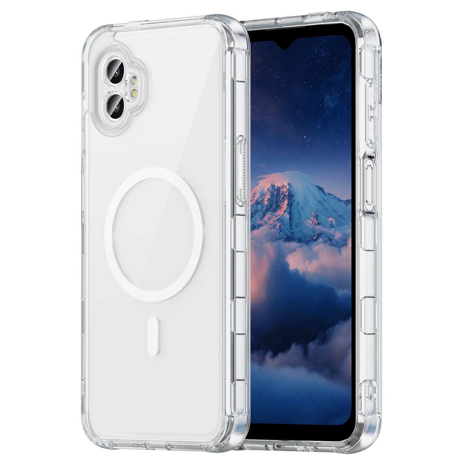

Прозрачный чехол для телефона Samsung Galaxy XCover 7 Pro, Магнитный чехол для телефона Samsung Galaxy XCover 7 Pro, Не желтеющий белый