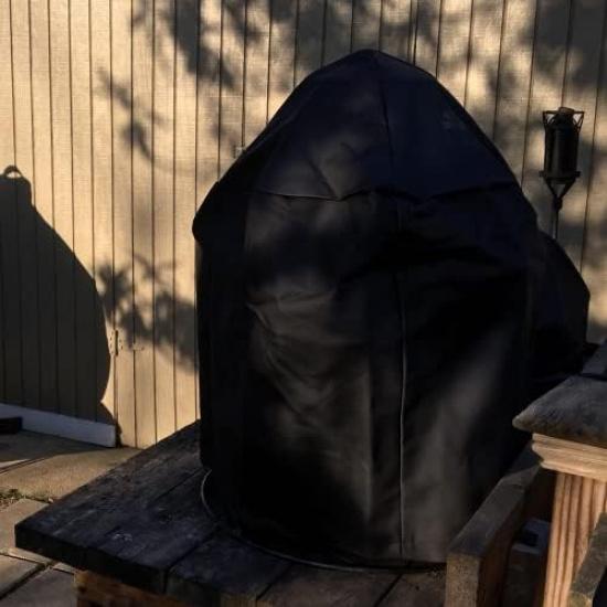 ZJYWSCH Grill Cover for Kamado Joe Jr Junior and Char-Griller Akorn Jr Portable Charcoal Ceramic Egg Grill Cover Heavy Duty Kamado Joe Jr Cover
