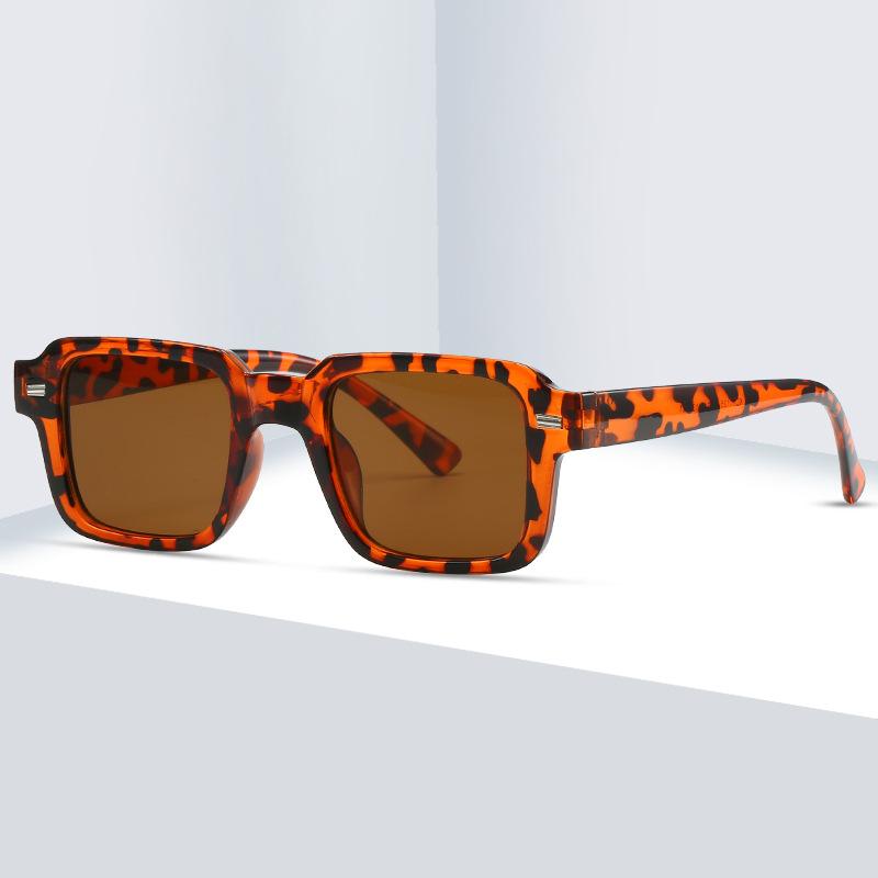 Square rice nail sunglasses women's European and American ins style retro sunglasses men's fashion street photography sunshade small frame glasses