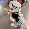 Creative Skeleton Dinosaur Filled Headgear Children And Adult Role Playing Props