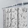White Floral Pattern Shower Curtain Luxury Modern Bath Decor Set For Bathroom Decoration Size: 72X72In (180Cm X 180Cm)