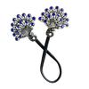 Hair Clip Peacock Phoenix Calla Shape Shiny Rhinestones Inlaid Hair Claw Hand-Embroidered Bun Maker
