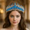 Elegant Zinc Zinc Alloy Princess Crown Shiny Bridal Headwear Hair Ornaments Rhinestone Diadem  Pageant