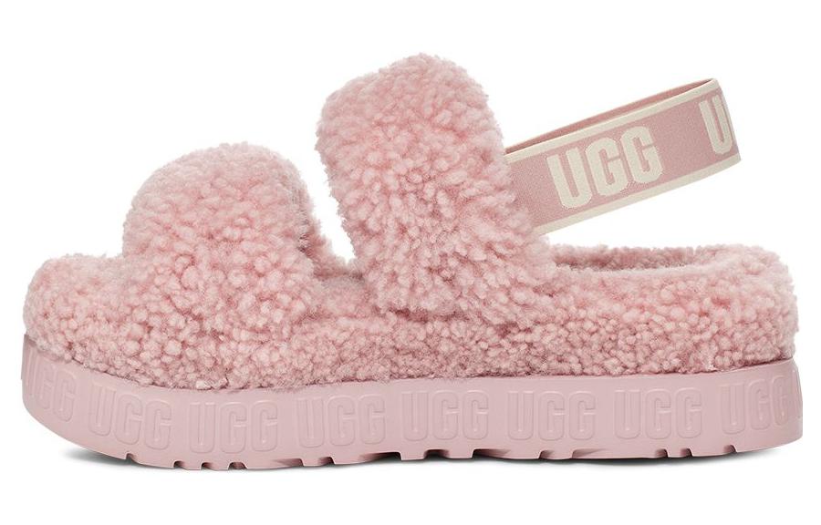 UGG Oh Fluffita Clean/Simple Fashion Fleece Lined Mules Fuzzy Slippers Women s Rose Gray 1120876-RSGRY 36