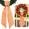 Entryway Wreath Ribbon Tie, Polyester Holiday Accent for Fall Gatherings, Thanksgiving Display and Classroom Use