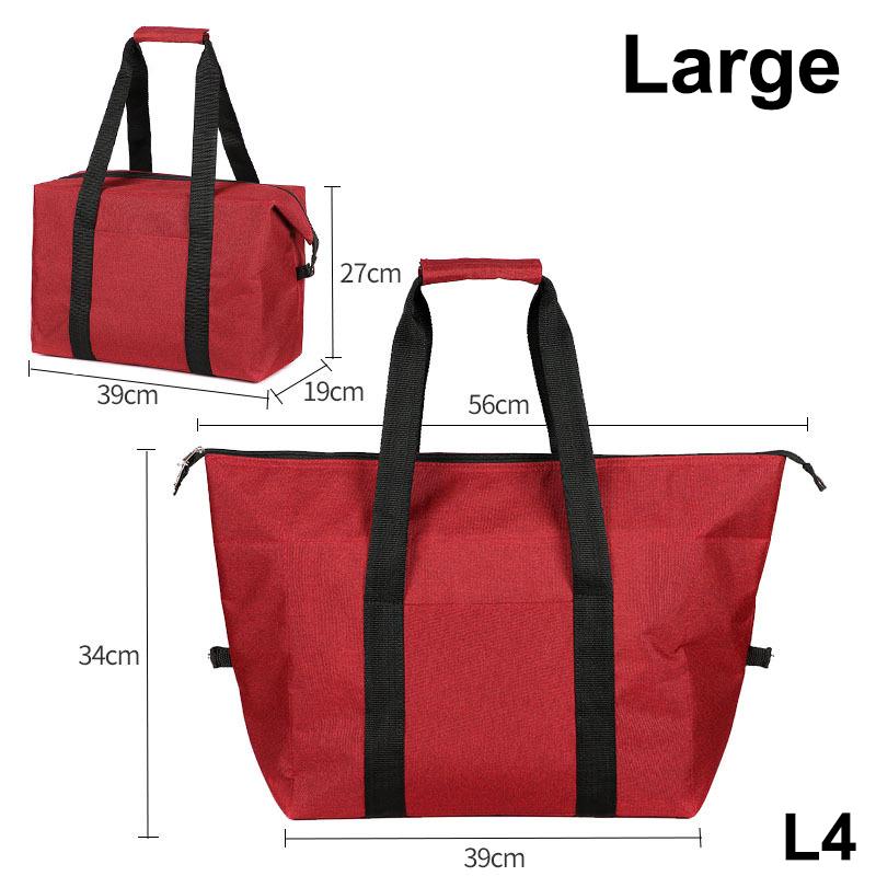Large Capacity Insulated Grocery Picnic Cooler Bags Reusable Folding Fresh-Keeping Bag For Travel, Lunch, Camping, Food