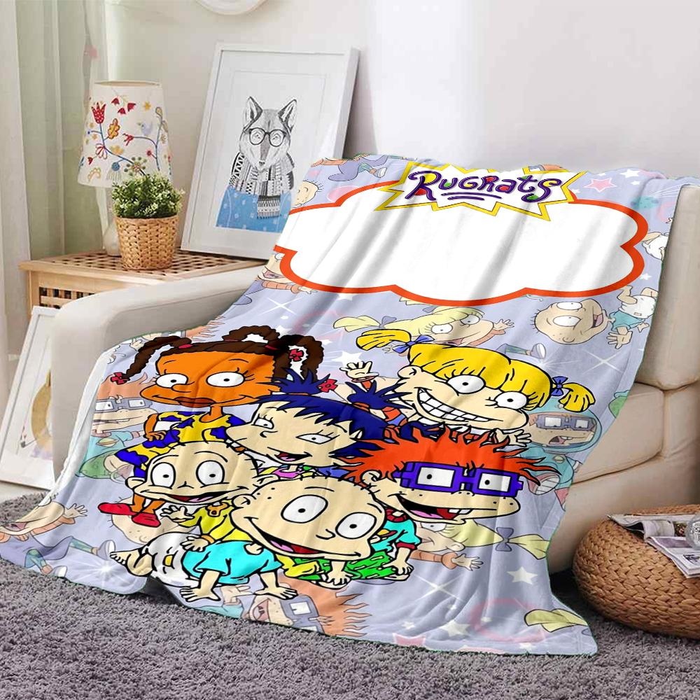 Rugrats Theme Printed Blanket - Perfect for Couch, Bed, Travel & Outdoor Use | Machine Washable, Cozy & Durable.