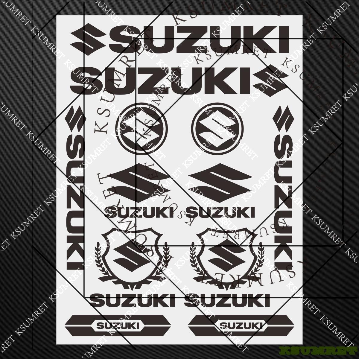 AAGL1 For Suzuki Motorcycle Sticker Decal Moto Helmet Logo Decals Kit чёрный
