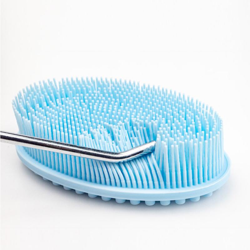 Burete exfoliant Scrubber pentru corp mort Perie de spălare a capului pielii Pieptene perie de baie cu peri de silicon Masaj pentru scalp Instrument de baie Igienic