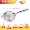Stainless Steel Hot Oil Pot Non-Stick Sauce Pan Soup Pot with Pour Spout Milk Saucepan Cooking Boiling Butter Warmer Heat Pans