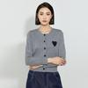 Tatou Women's Slim-Fit Heart Pattern Knit Cardigan