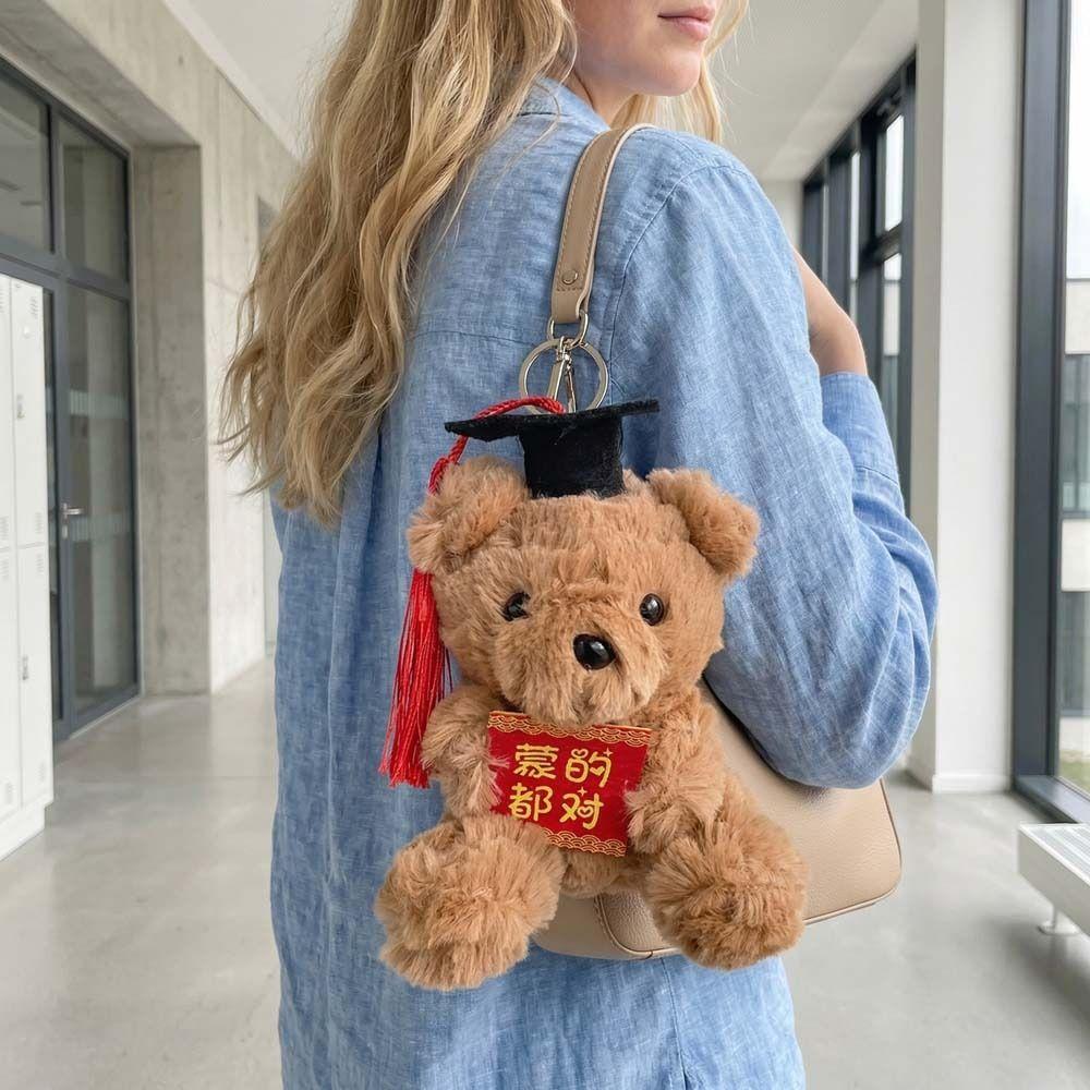Cute Graduation Bear Plush Toy Soft Stuffed Dr Bear Plush Doll  Graduation Gift