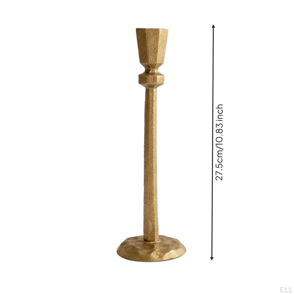 Tabletop Candle Holder Antique Metal VintageStyle Candlestick for Dining Table,