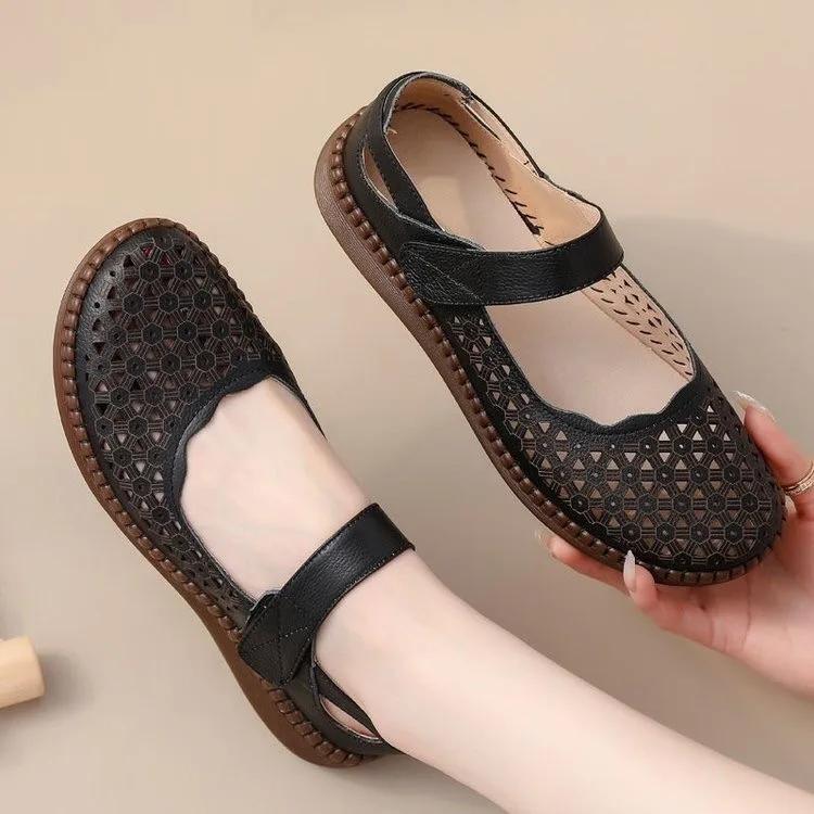 Women Sandals Summer Platform Breathable Shoes 2025 Year Leisure Mother Shoes Soft Bottom Fashion Platform Sandals Womens Shoes
