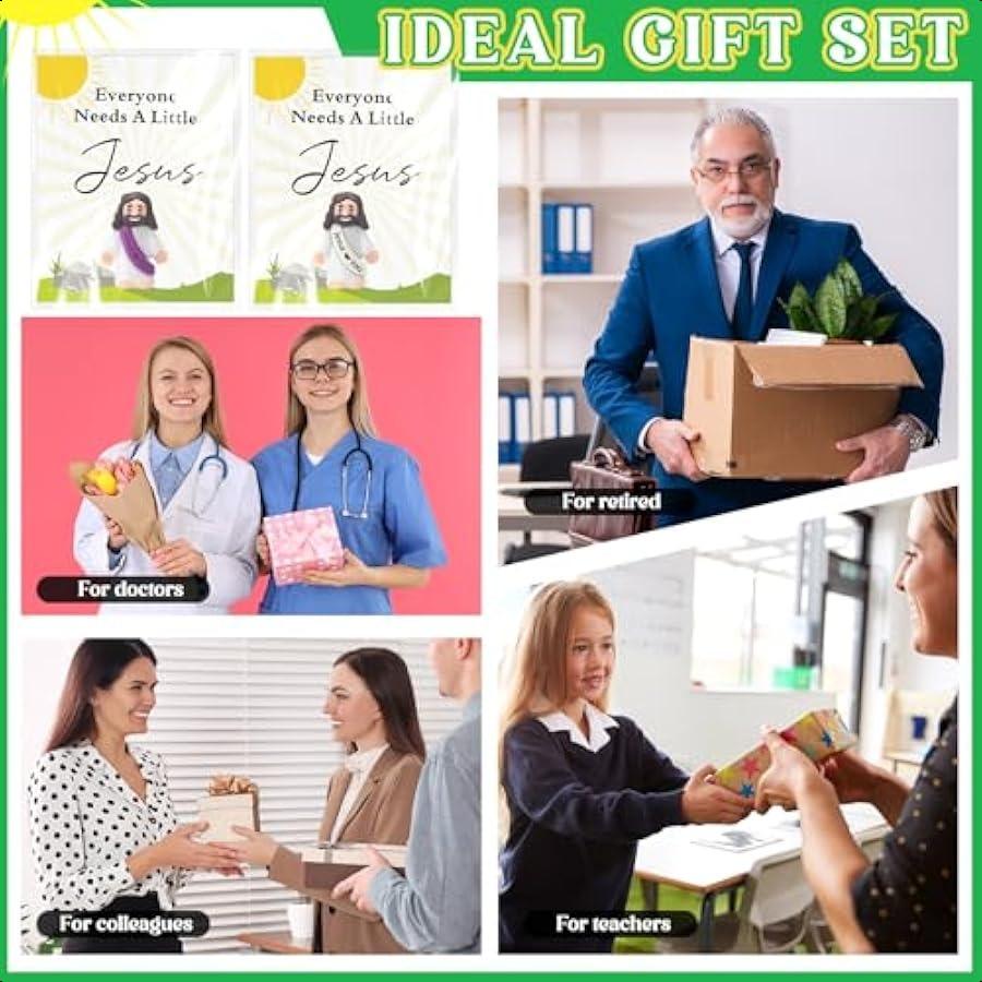 25 Set Easter Jesus Loves You Figures with Card Pocket Jesus Hide and Seek Sunday School Religious Christian Party Favors Gift