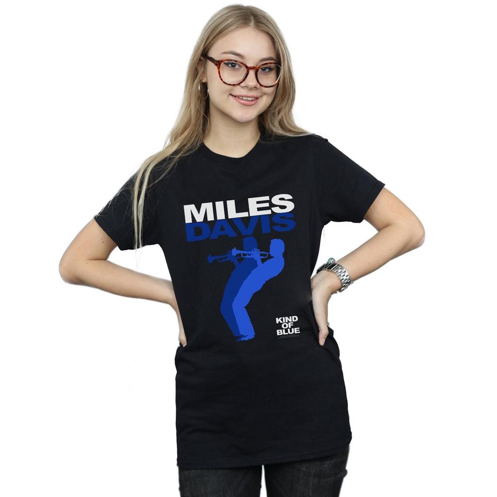 Miles Davis Womens/Ladies Kind Of Blue Cotton Boyfriend T-Shirt
