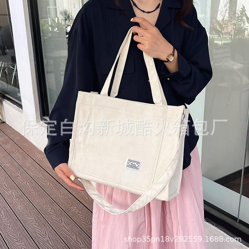 Computer bag corduroy shoulder bag handbag  new tote bag fashion messenger bag large capacity